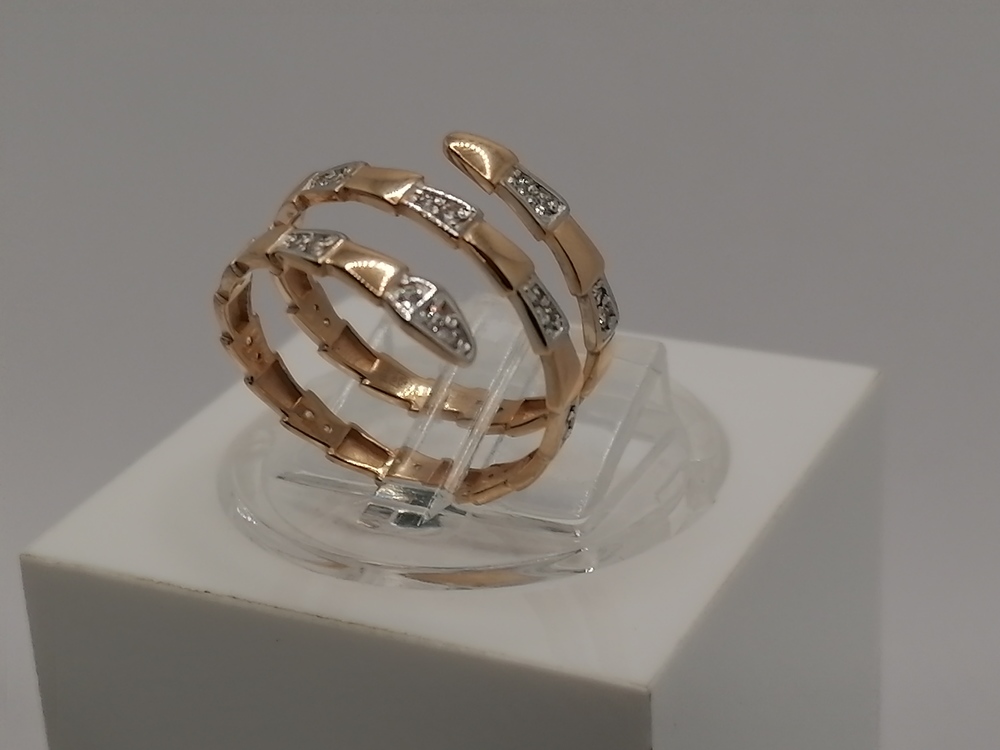 КОЛЬЦО С КАМНЯМИ (Au 585)