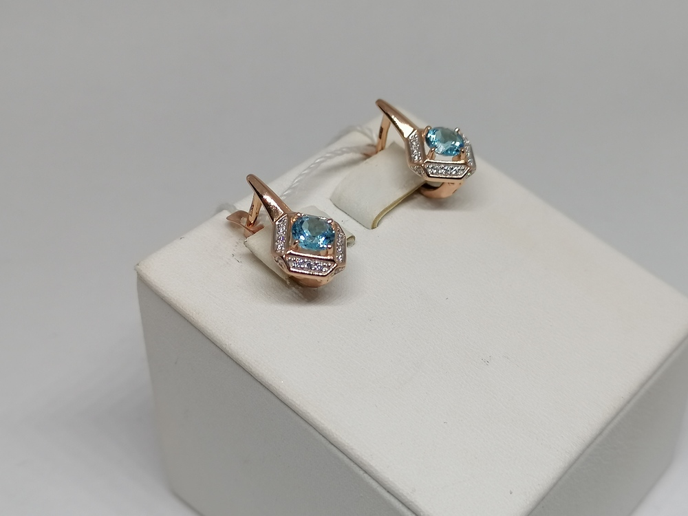 СЕРЬГИ С КАМНЯМИ (Au 585)