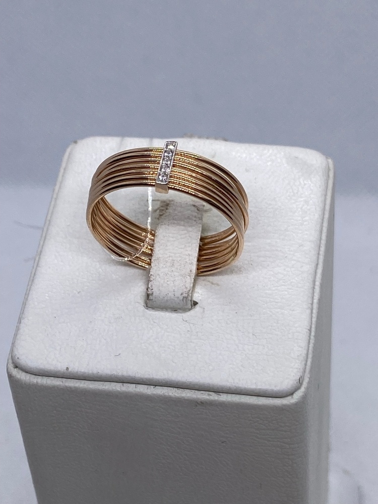 КОЛЬЦО С КАМНЯМИ (Au 585)