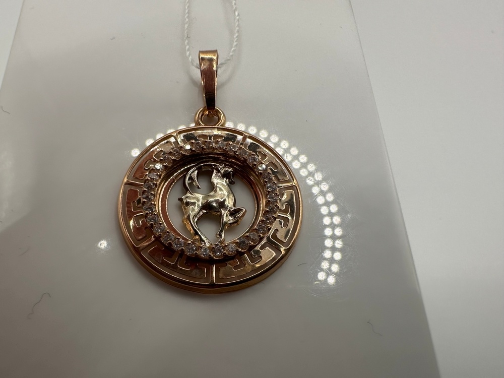 КрСВП/коз/Ф ПОДВЕСКА ЗНАК ЗОДИАКА КОЗЕРОГ (Au 585)