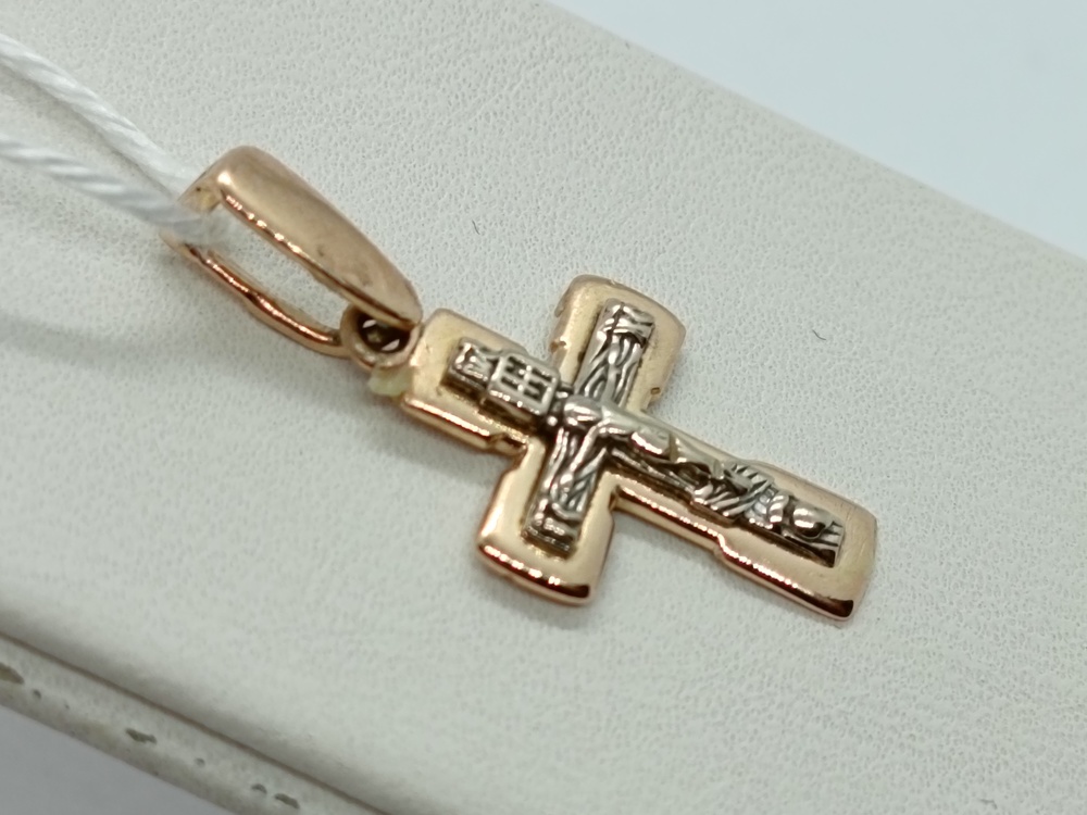 ПОДКБК585 ПОДВЕСКА КРЕСТ БЕЗ КАМНЯ (Au 585)
