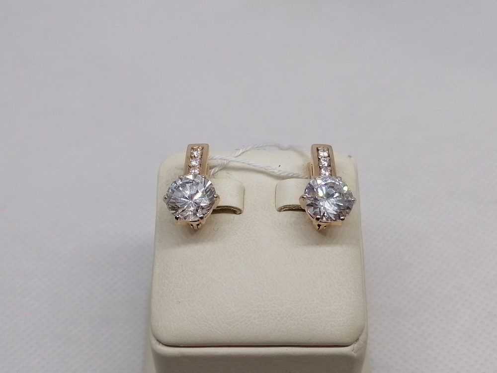 СЕРЬГИ С КАМНЯМИ (Au 585)