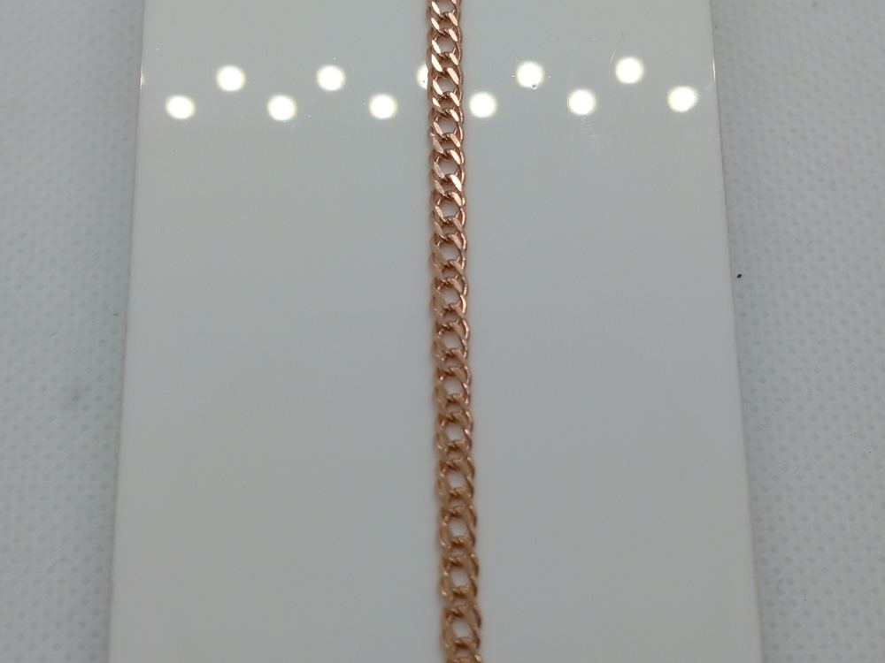 БРАСЛЕТ ПОЛНОВЕСНЫЙ Ромб двойной Au 585