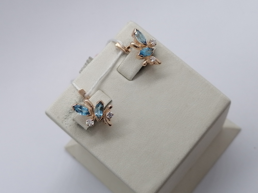 СЕРЬГИ С КАМНЯМИ (Au 585)