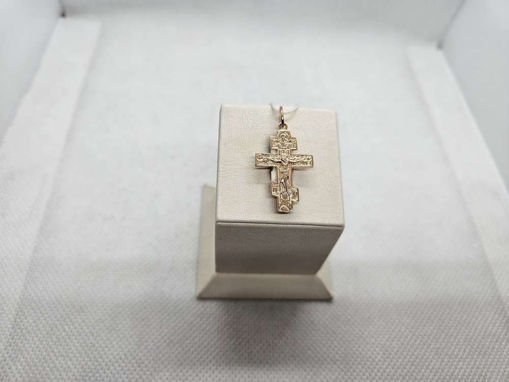 ПОДКБК585 ПОДВЕСКА КРЕСТ БЕЗ КАМНЯ (Au 585)