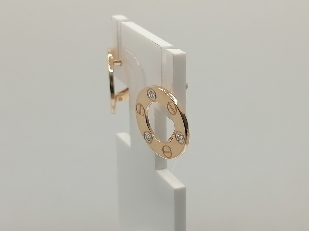 1202123 СЕРЬГИ С КАМНЯМИ (Au 585)