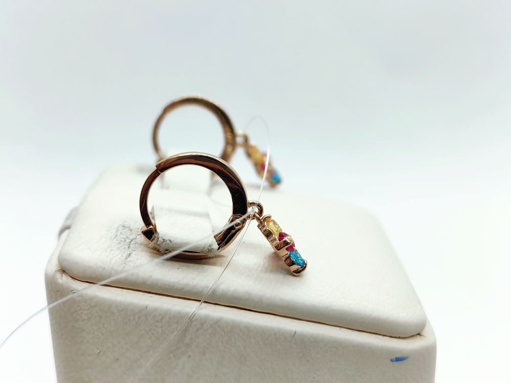 СЕРЬГИ С КАМНЯМИ (Au 585)