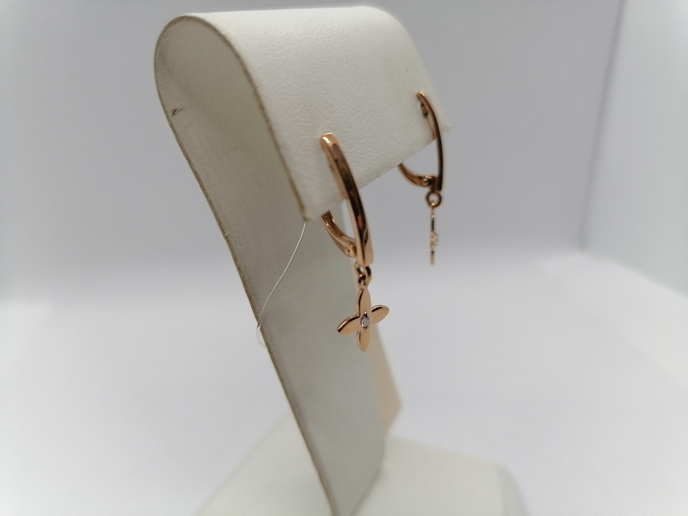 СЕРЬГИ С КАМНЕМ (Au 585)