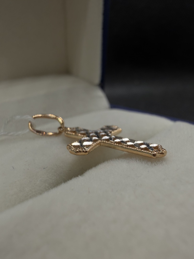 ПОДКБК585 ПОДВЕСКА КРЕСТ БЕЗ КАМНЯ (Au 585)