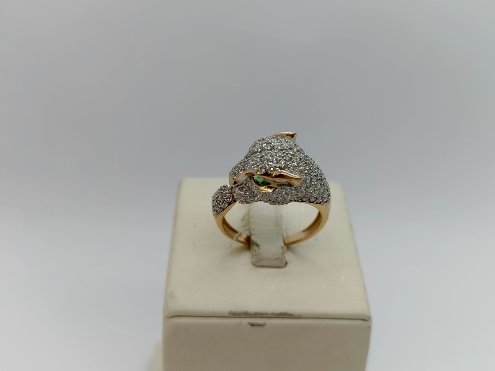 КОЛЬЦО С КАМНЯМИ (Au 585)