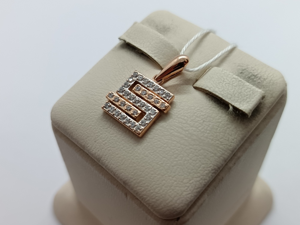 ПОДКМИ585 ПОДВЕСКА С КАМНЯМИ (Au 585)