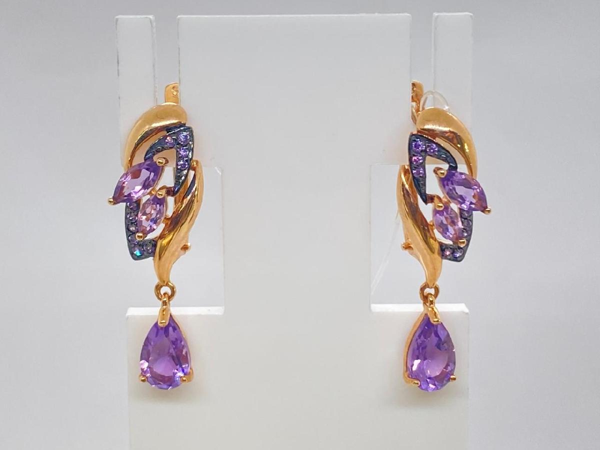 СЕРЬГИ С КАМНЯМИ (Au 585)