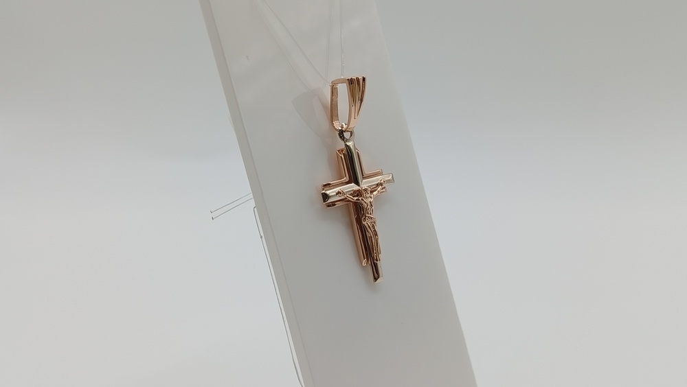 ПОДВЕСКА КРЕСТ без камня (Au 585)