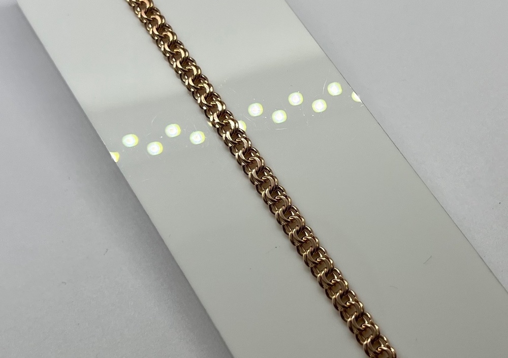 БЛБ585 БРАСЛЕТ ПОЛНОВЕСНЫЙ Бисмарк (Au 585)