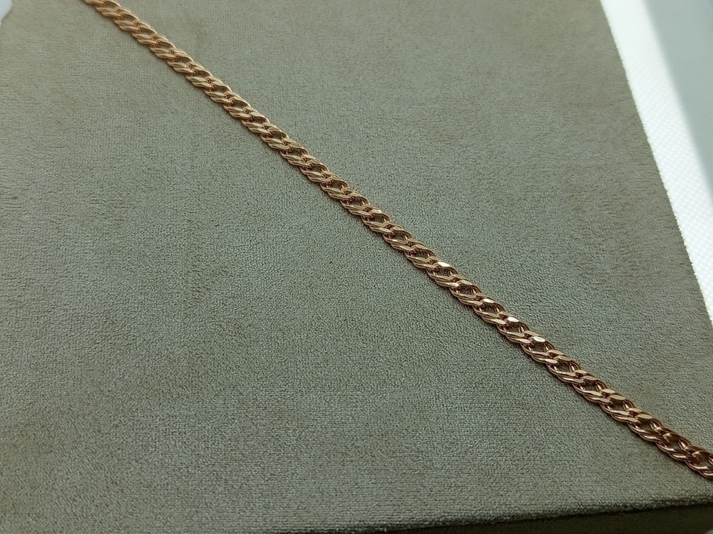 БРАСЛЕТ ПУСТОТЕЛЫЙ Ромб двойной (Au 585)