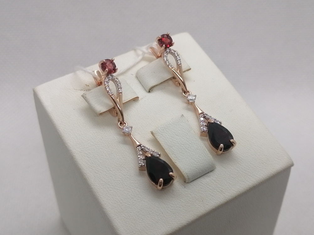 СЕРЬГИ С КАМНЯМИ (Au 585)