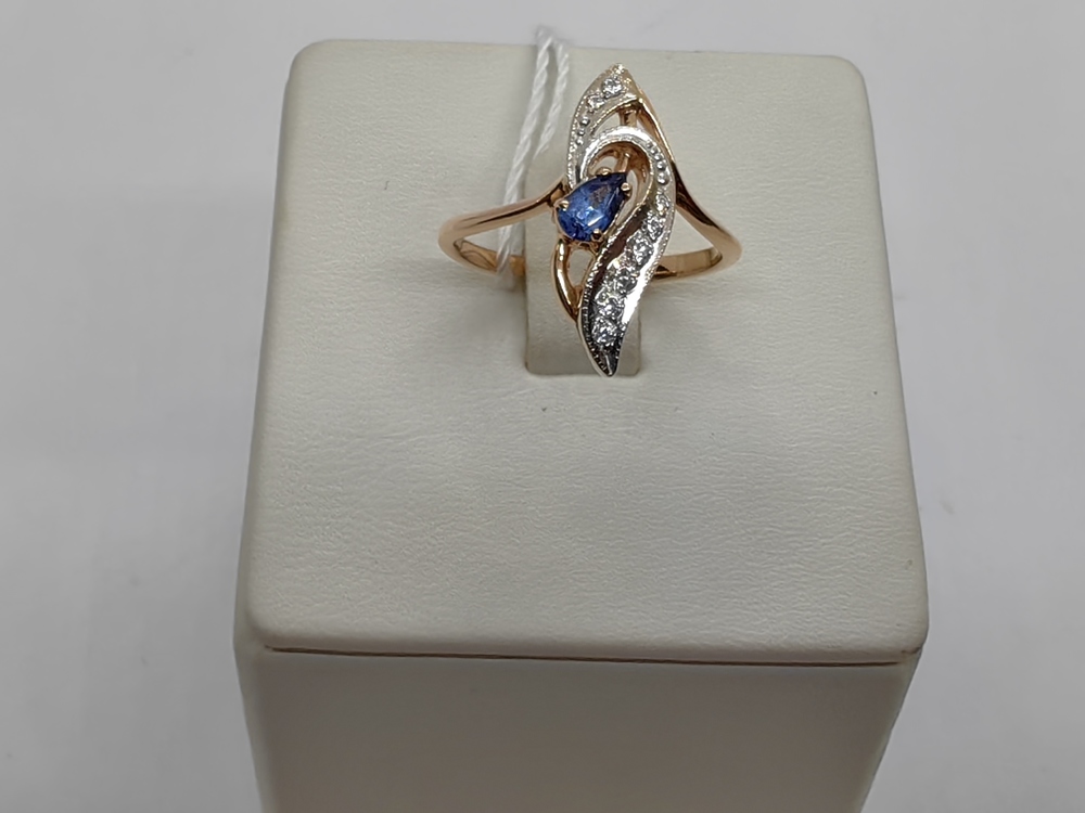 КОЛЬЦО С КАМНЯМИ (Au 585)