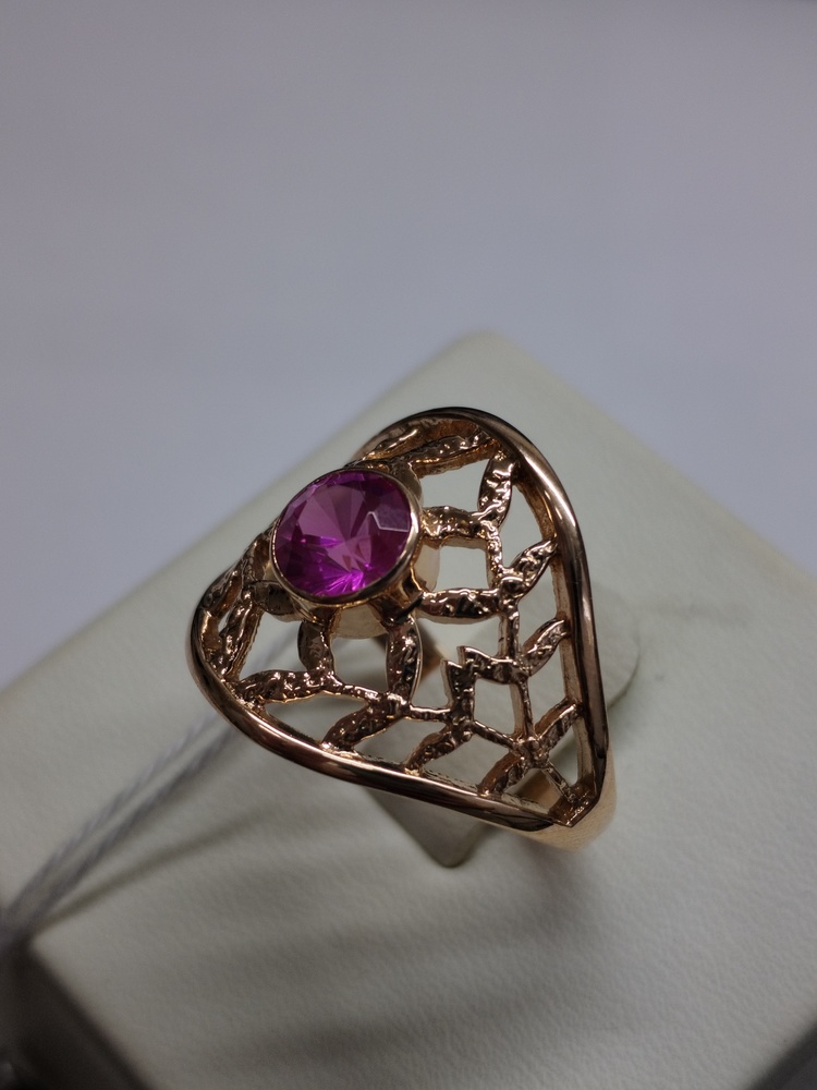 КОЛКМ583 КОЛЬЦО С КАМНЕМ (Au 583)