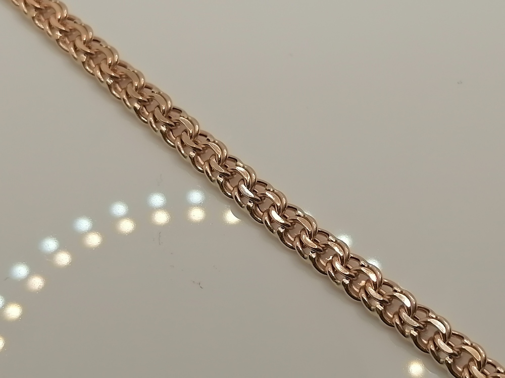 БРАСЛЕТ ПУСТОТЕЛЫЙ Бисмарк (Au 585)