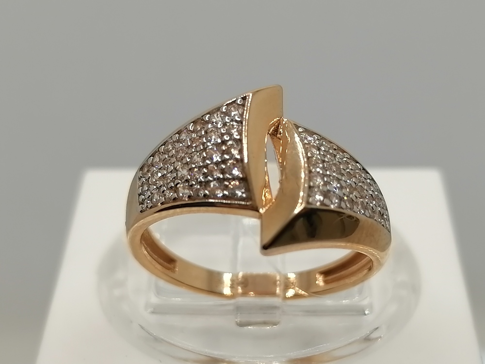 КОЛЬЦО С КАМНЯМИ (Au 585)