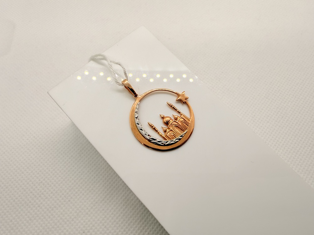 ПОДВЕСКА МЕЧЕТЬ БЕЗ КАМНЯ (Au 585)