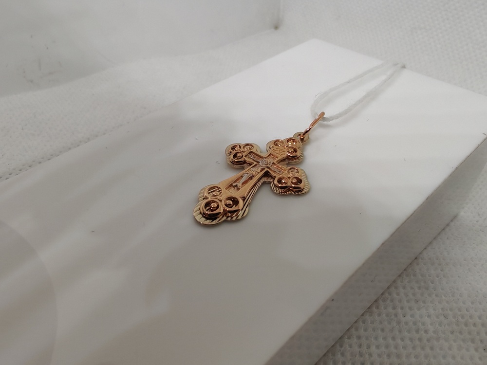 ПОДКБК585 ПОДВЕСКА КРЕСТ БЕЗ КАМНЯ (Au 585)