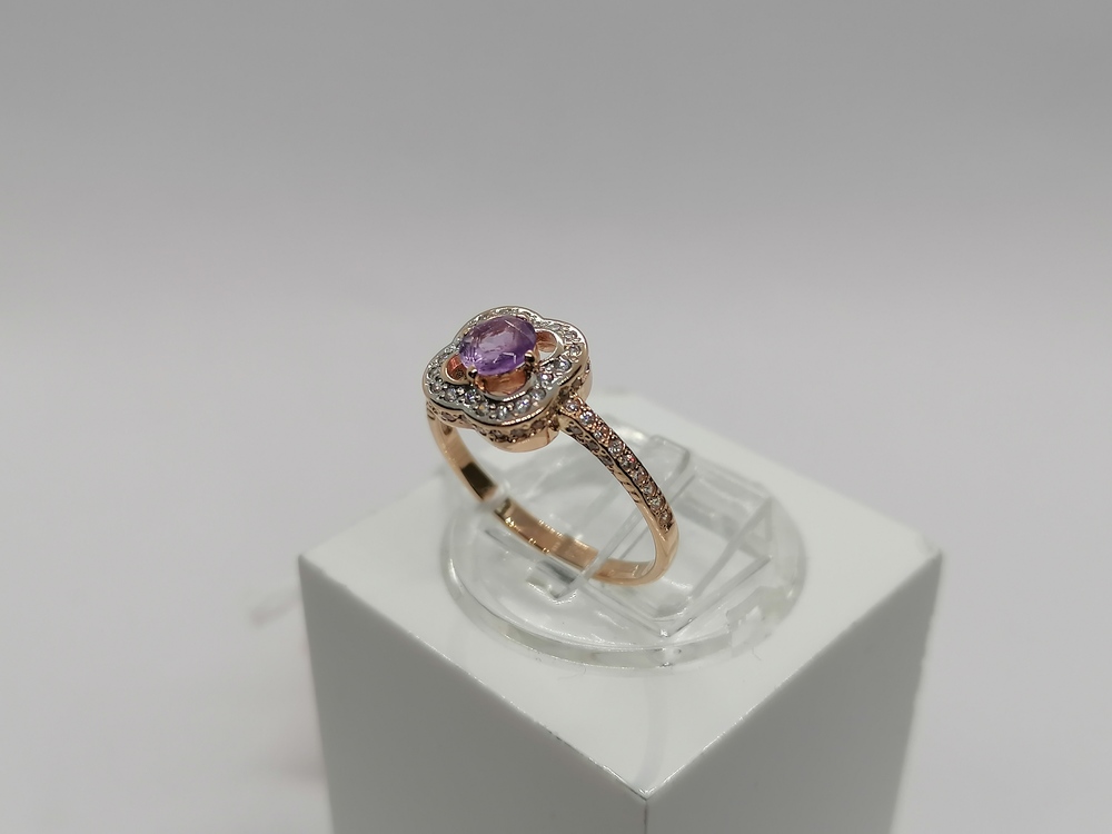 КОЛЬЦО С КАМНЯМИ (Au 585)