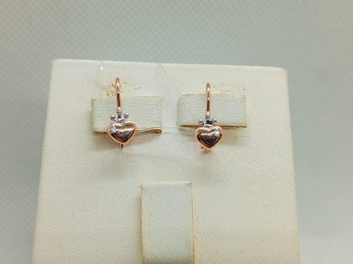 СЕРЬГИ ПЕТЕЛЬКА без камня (Au 585)