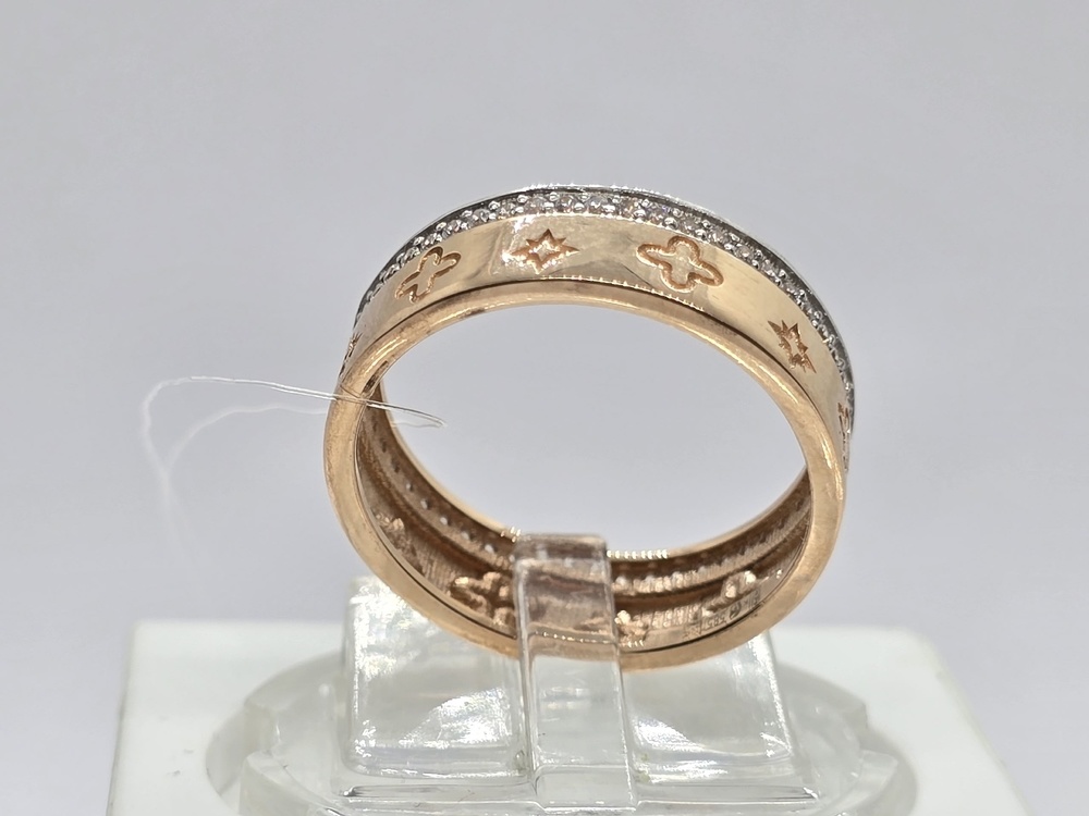 КОЛЬЦО С КАМНЯМИ (Au 585)