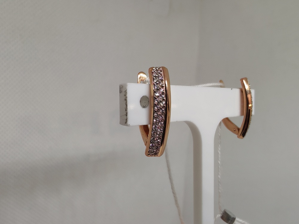 СКМИ585 СЕРЬГИ С КАМНЯМИ (Au 585)