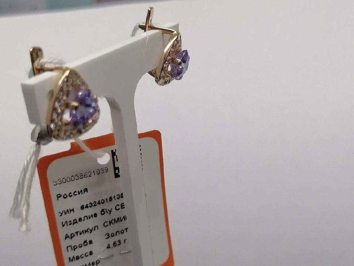 СЕРЬГИ С КАМНЯМИ (Au 585)