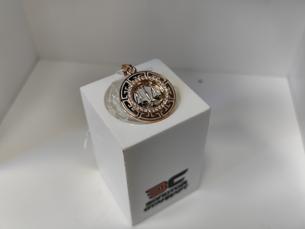 ПОДВЕСКА ЗНАК ЗОДИАКА ВЕСЫ с камнями (Au 585)