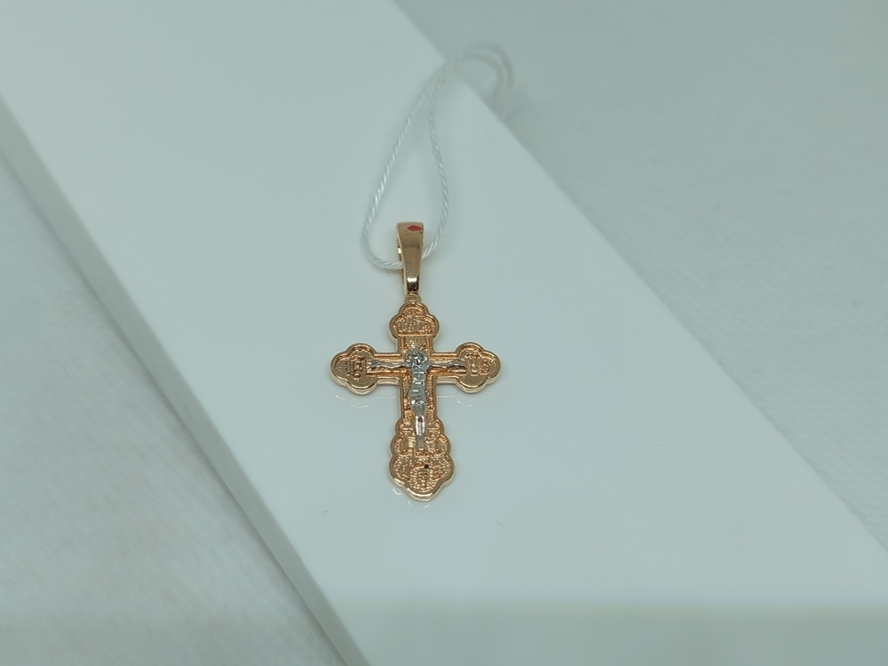 ПОДВЕСКА КРЕСТ БЕЗ КАМНЯ (Au 585)