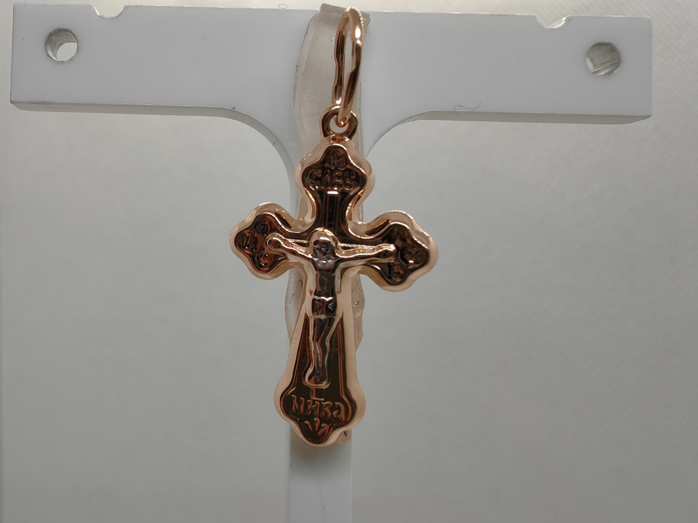 ПОДВЕСКА КРЕСТ БЕЗ КАМНЯ (Au 585)