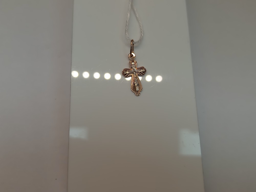 ПОДКБК585 ПОДВЕСКА КРЕСТ БЕЗ КАМНЯ (Au 585)