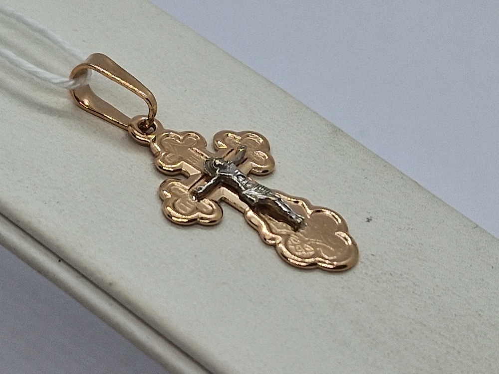 ПОДКБК585 ПОДВЕСКА КРЕСТ БЕЗ КАМНЯ (Au 585)