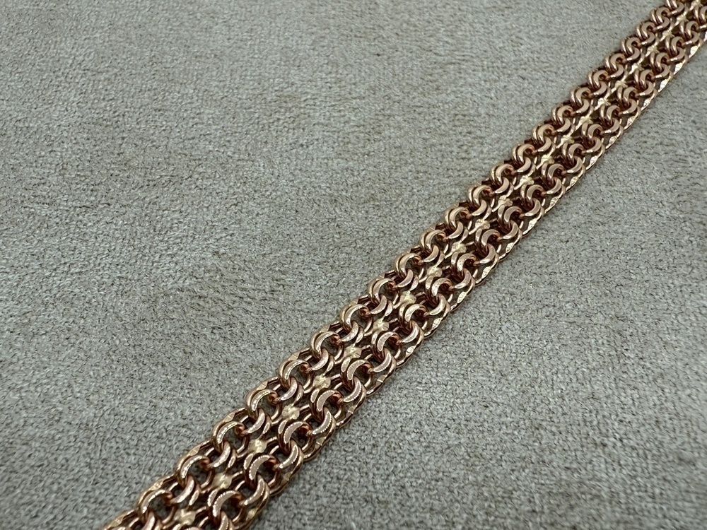 БРАСЛЕТ ПОЛНОВЕСНЫЙ Бисмарк двойной (Au 585)