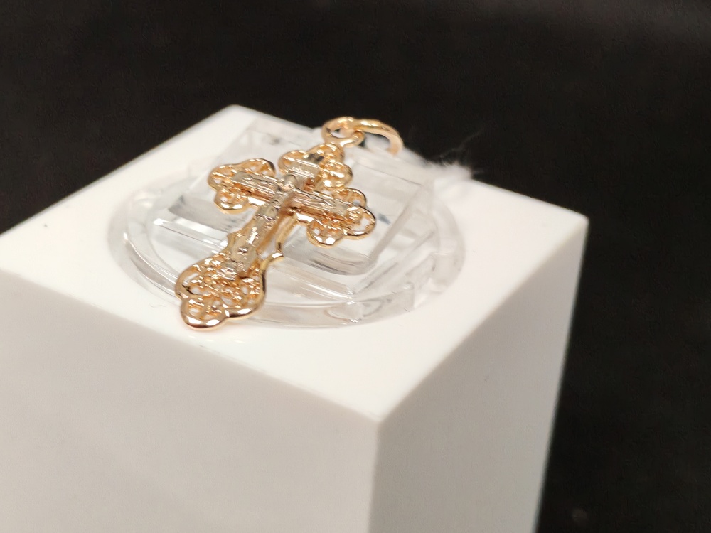 ПОДКБК585 ПОДВЕСКА КРЕСТ БЕЗ КАМНЯ (Au 585)