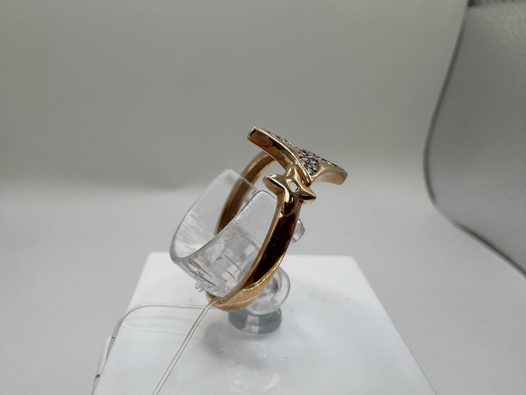 КОЛЬЦО С КАМНЯМИ (Au 585)