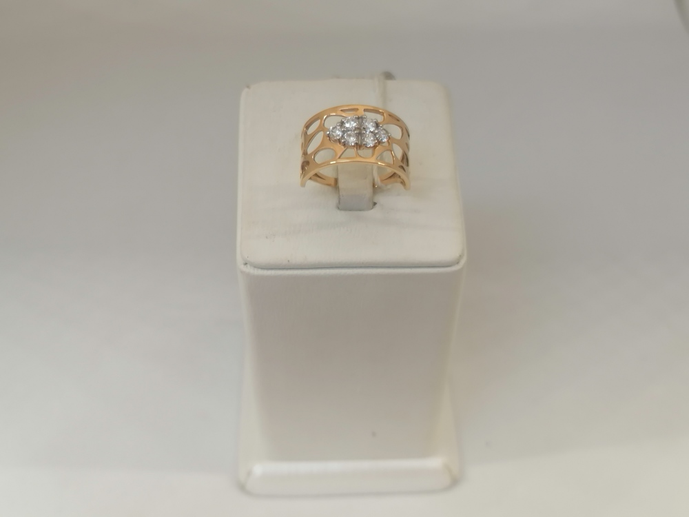 КОЛЬЦО С КАМНЯМИ (Au 585)