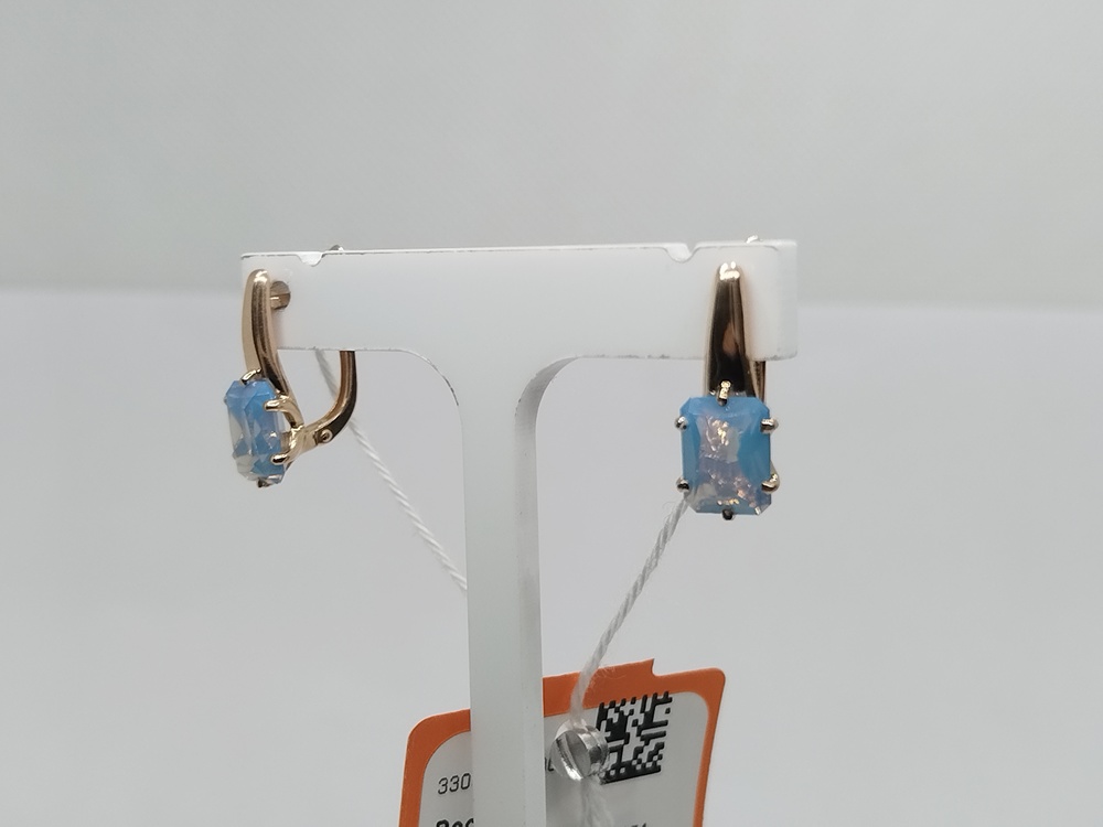 СЕРЬГИ С КАМНЕМ (Au 585)