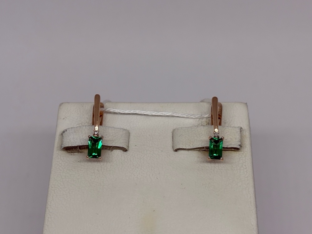 СКМИ585 СЕРЬГИ С КАМНЯМИ (Au 585)