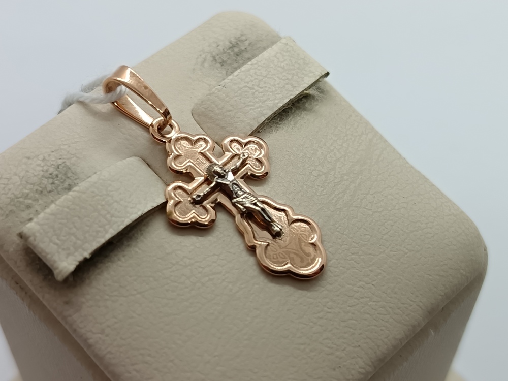 ПОДКБК585 ПОДВЕСКА КРЕСТ БЕЗ КАМНЯ (Au 585)