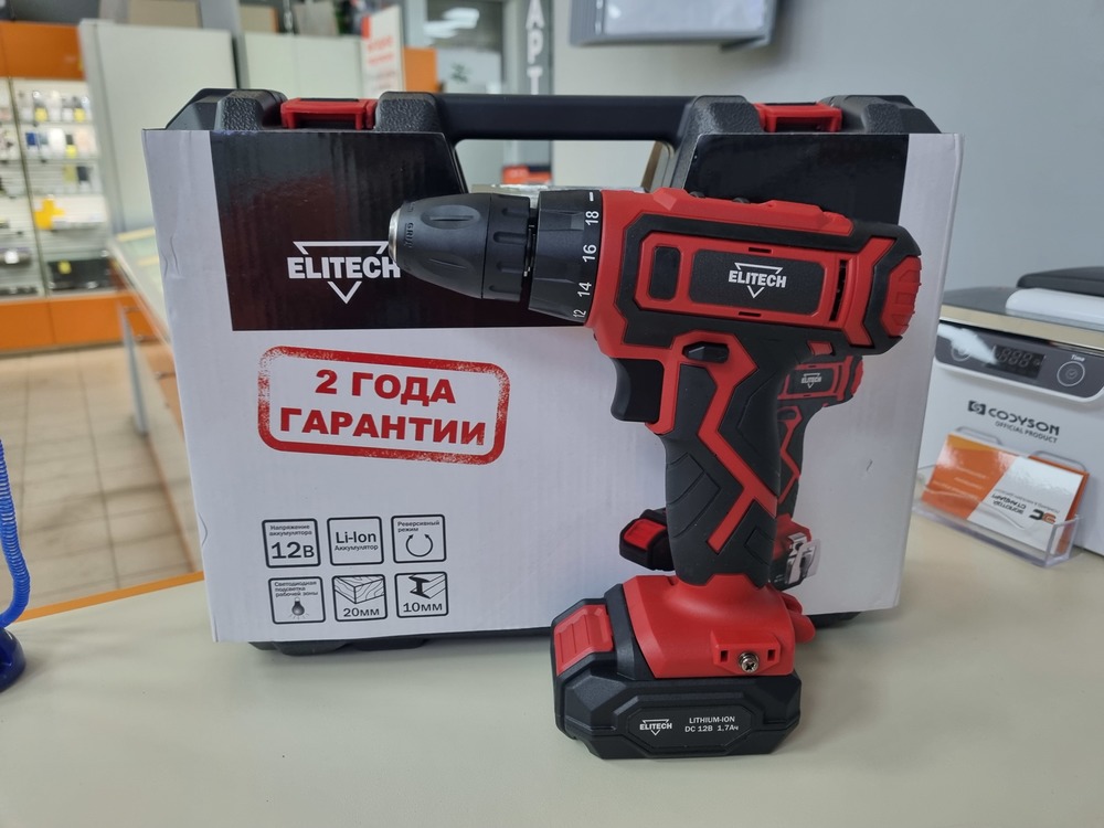 Шуруповерт Elitech ДА 122СЛ