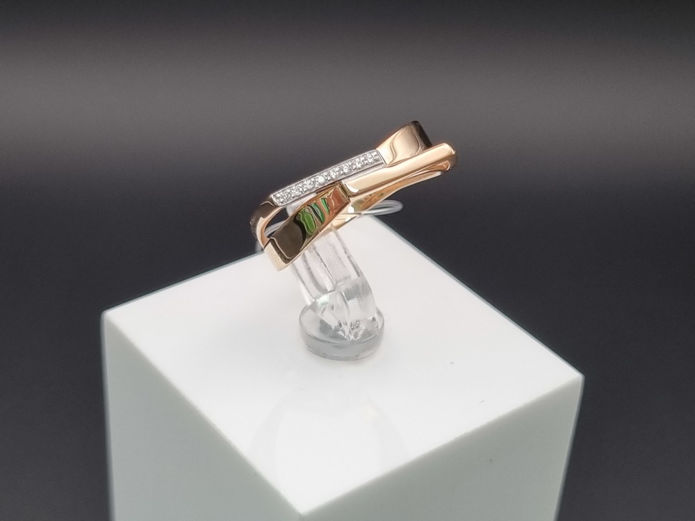 КОЛЬЦО С КАМНЯМИ (Au 585)