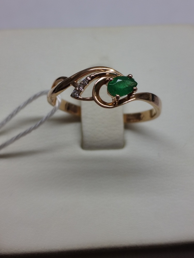 КОЛКМИ585 КОЛЬЦО С КАМНЯМИ (Au 585)