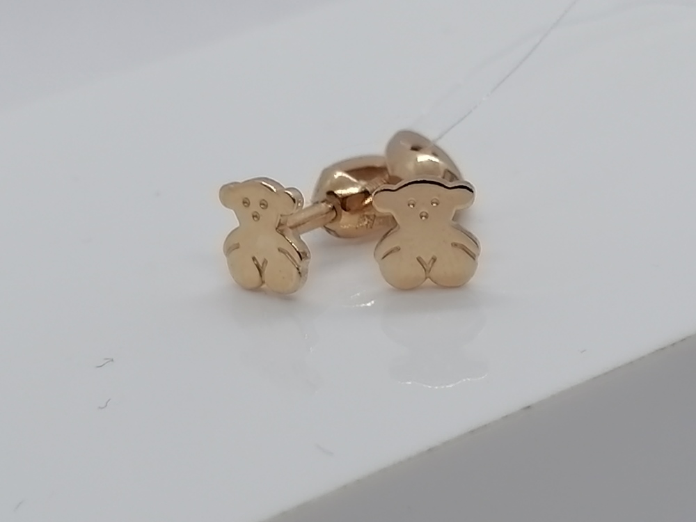  СЕРЬГИ ПУСЕТЫ без камня (Au 585)