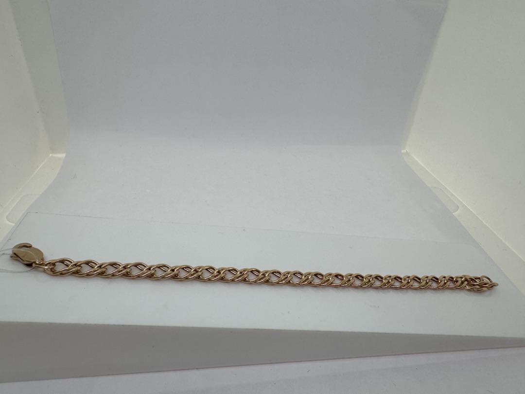 БРАСЛЕТ ПУСТОТЕЛЫЙ Ромб двойной (Au 585)