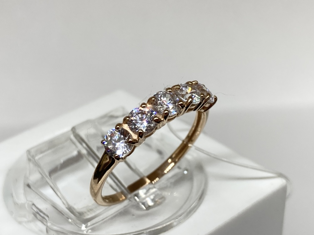 КОЛЬЦО С КАМНЯМИ (Au 585)