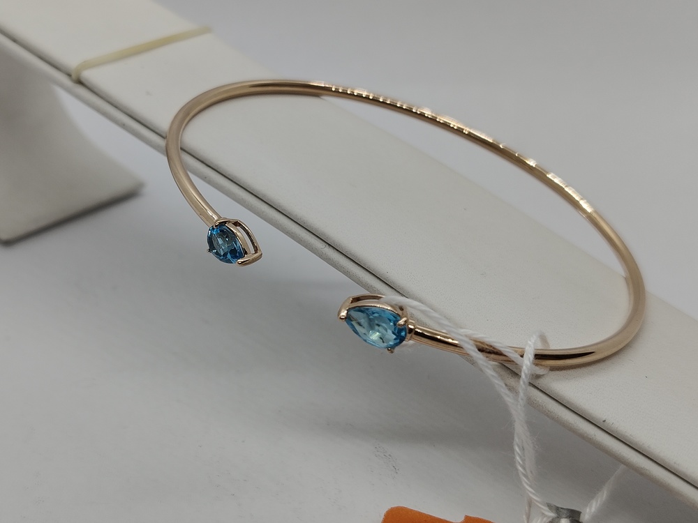 БРАСЛЕТ ЖЕСТКИЙ С КАМНЯМИ (Au 585)